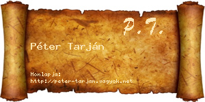 Péter Tarján névjegykártya