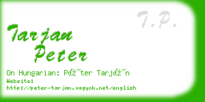 tarjan peter business card